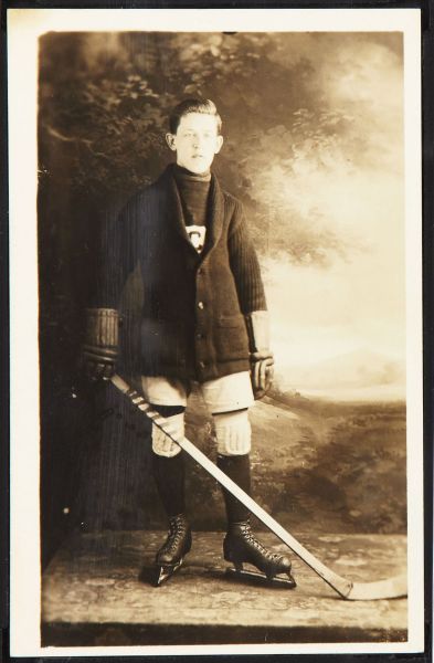 PC 1915 Real Photo Columbia Hockey Team